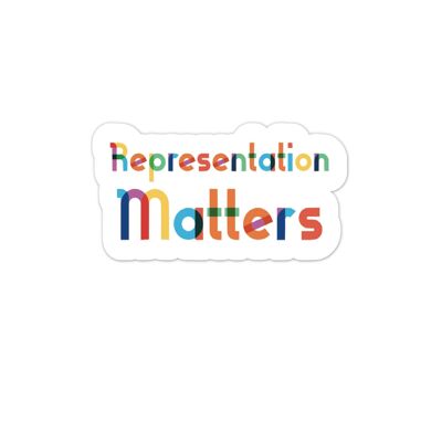 Representation Matters LGBT+ vinyl sticker