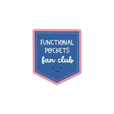 Functional pockets fan club vinyl sticker
