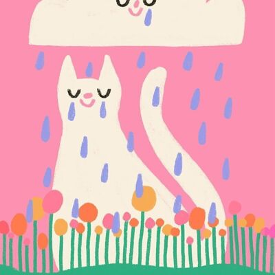 Cartolina - Niente pioggia, niente fiori