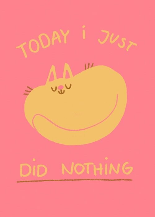 Postkarte - Today I Just Did Nothing
