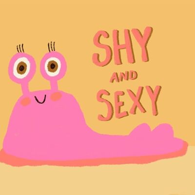 Postkarte - Shy and Sexy