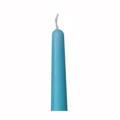 Candele coniche blu acqua