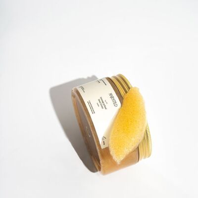Exfoliante corporal de sándalo y aceite de almendras dulces
