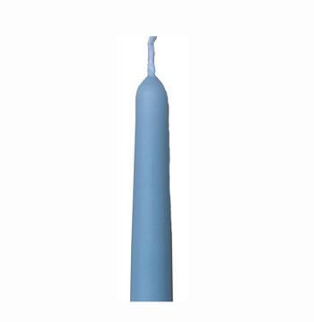 Bougies coniques bleu glace 1