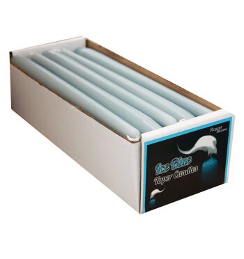 Bougies coniques bleu glace 2