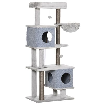 Möbel Happel cat tree scratching post cat scratching post climbing tree cat sisal (model 7/light grey)