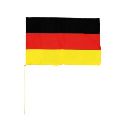 Bandera de Alemania, An. 60 x Pr. 90, con palo de madera