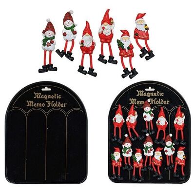 Magnet Santa Claus / Snowman / Gnome on a poly board