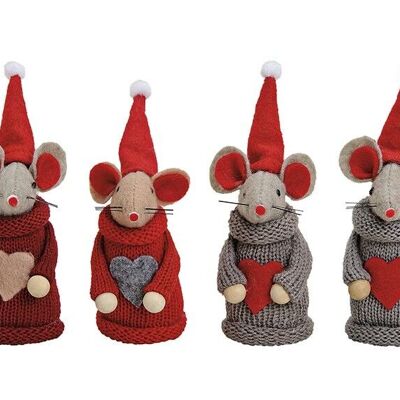 Ratón navideño de fieltro / textil