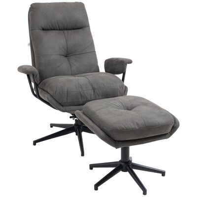 Möbel Happel office chair work chair desk chair swivel chair 360° ergonomic rocker function height adjustable black linen 64 x 75 x 111-121 cm
