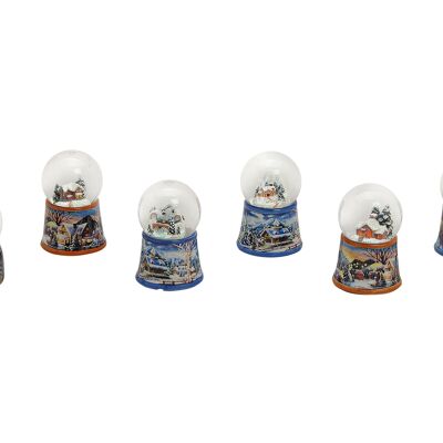 Snow globe Christmas decor made of ceramic