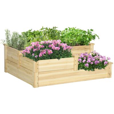 Möbel Happel Raised Bed Herb Bed Planter Box with 3 Drainage Holes Flower Box with Feet Metal 100 x 30 x 80 cm