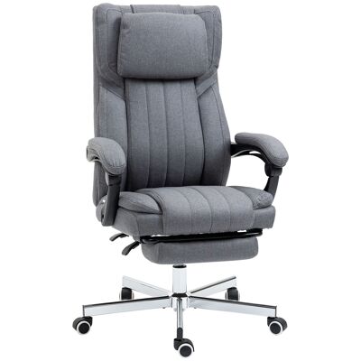 Möbel Happel ergonomic office chair, executive chair, upholstered backrest, grey, 59.5 x 60.5 95-105 cm