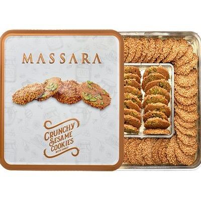 MASSARA Kekse mit Sesam, Honig und Pistazien 400 GR
