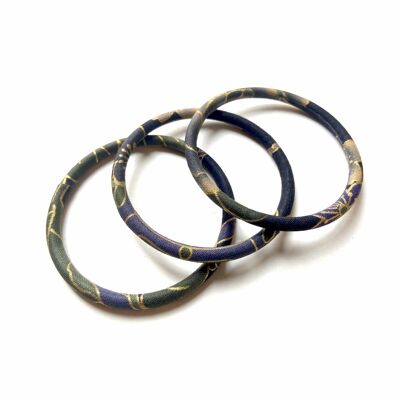 Japanese black/gold gray bangle bracelet