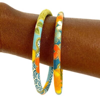 Japanese Yukiwa turquoise bangle bracelet