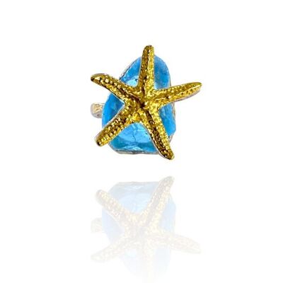 Ring DUBROVNIK GLOW Estrella de Mar aus Kunstharz – verstellbar