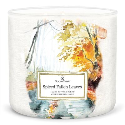 Spiced Fallen Leaves Goose Creek Candle® Candela grande a 3 stoppini