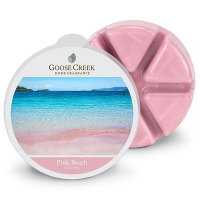 Cire fondue de bougie de Goose Creek de plage rose