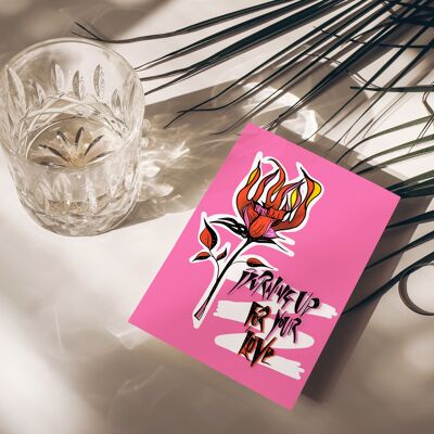 Burning Up - Love Card - A6