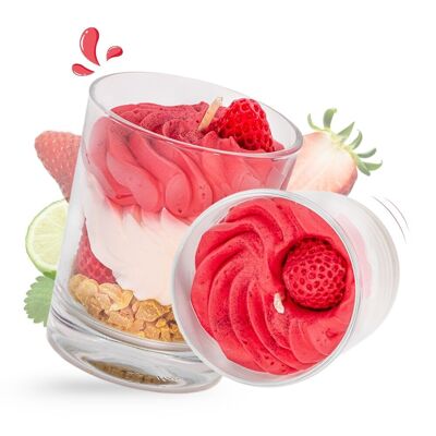 Candela gourmet alla fragola selvatica per la festa della mamma