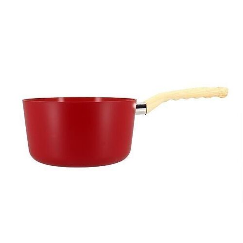 Casserole magenta 20cm
en aluminium induction
poignée effet bois