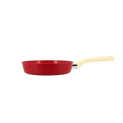 Magenta frying pan 20cm in aluminum induction wood effect handle