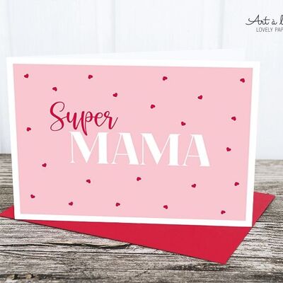 Folding card: Super Mom