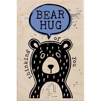 Carte postale en bois BEAR HUG Card 1