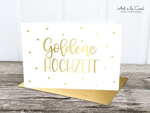 Klappkarte: Goldene Hochzeit