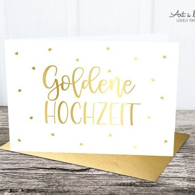 Klappkarte: Goldene Hochzeit