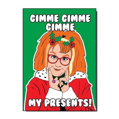 Gimme Gimme Gimme Inspired Christmas Card