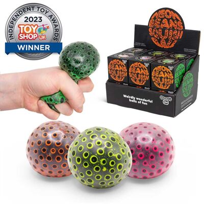 Neon Beans Squish Ball, Anti-Stress Ball, Fidget Toy