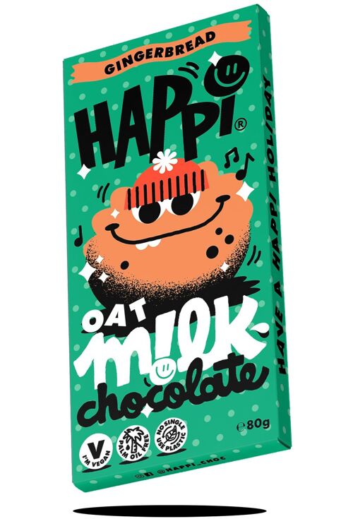 Happi Vegan Oat M!lk Chocolate, Gingerbread, 80g