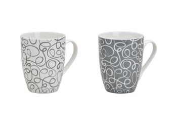 Mug en céramique rétro gris