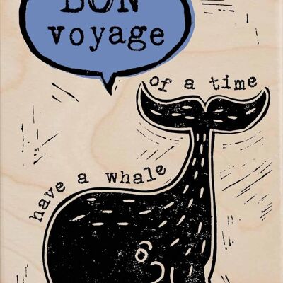Cartolina in legno Avere una balena di un tempo Card