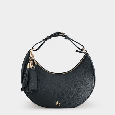 Black Rudy Midi Half Moon Bag