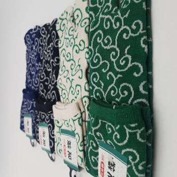 Chaussettes tabi japonaises Karakusa, fabriquées au Japon FR 40-45 3