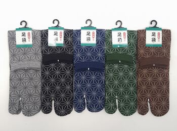 Chaussettes tabi japonaises Asanoha, fabriquées au Japon FR 40-45 2