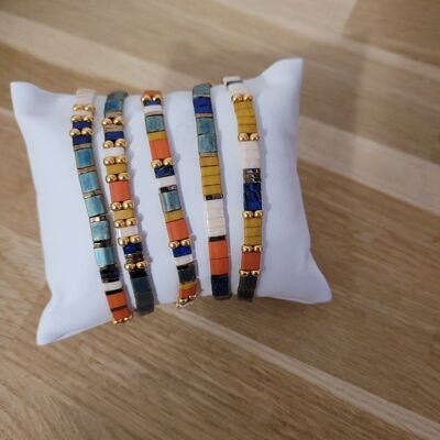 TILA - collection - bracelet - khaki, mustard and terracotta - jewelry - woman - gifts - Summer Showroom - beach