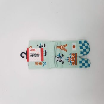 Chaussettes Japonaises Tabi en Coton et Motif Tokyo Made in Japan Taille Fr 34 - 40 8