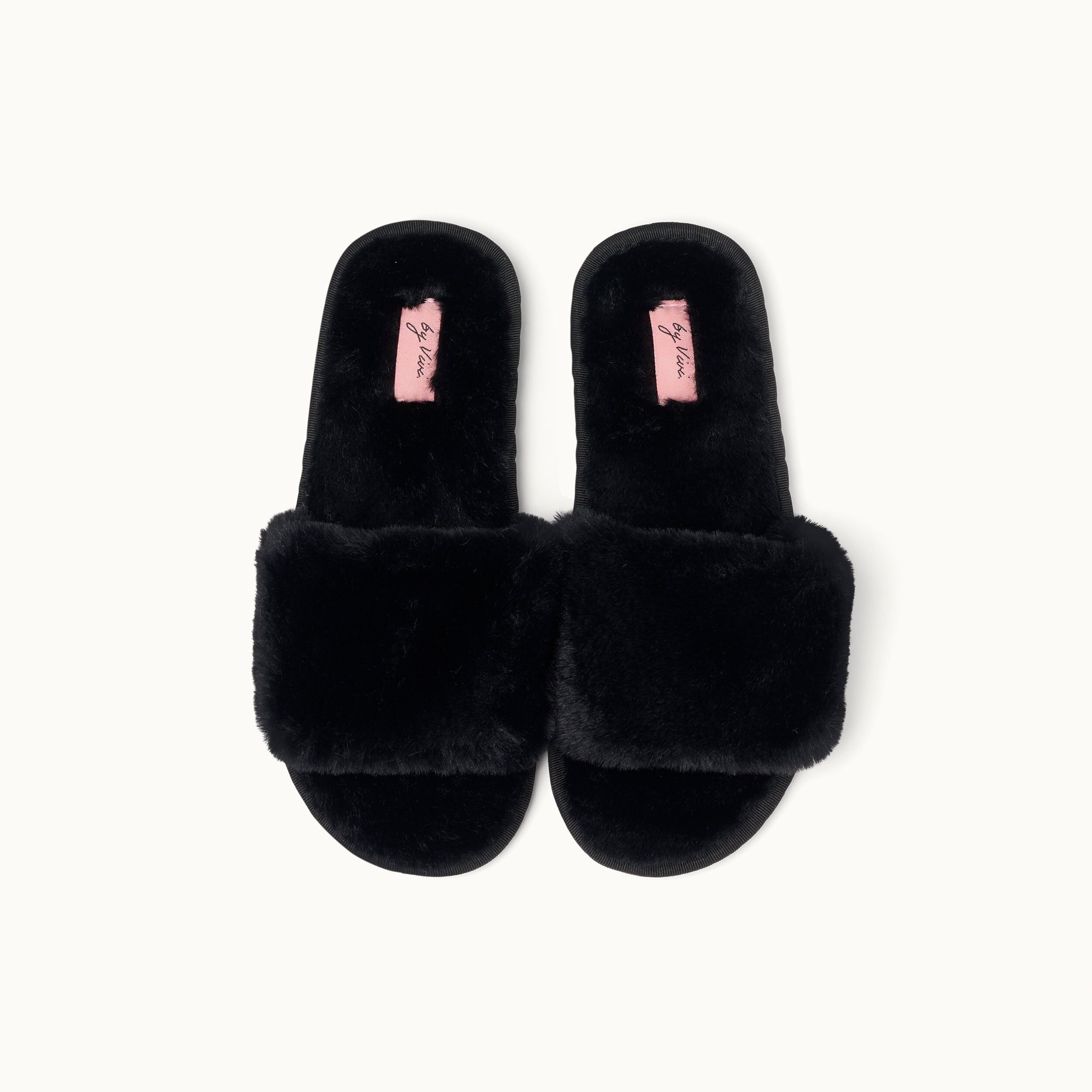Black slippers