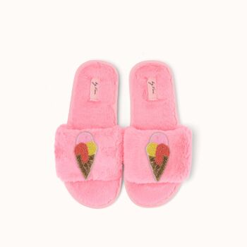 Chaussons Flamant Rose 12