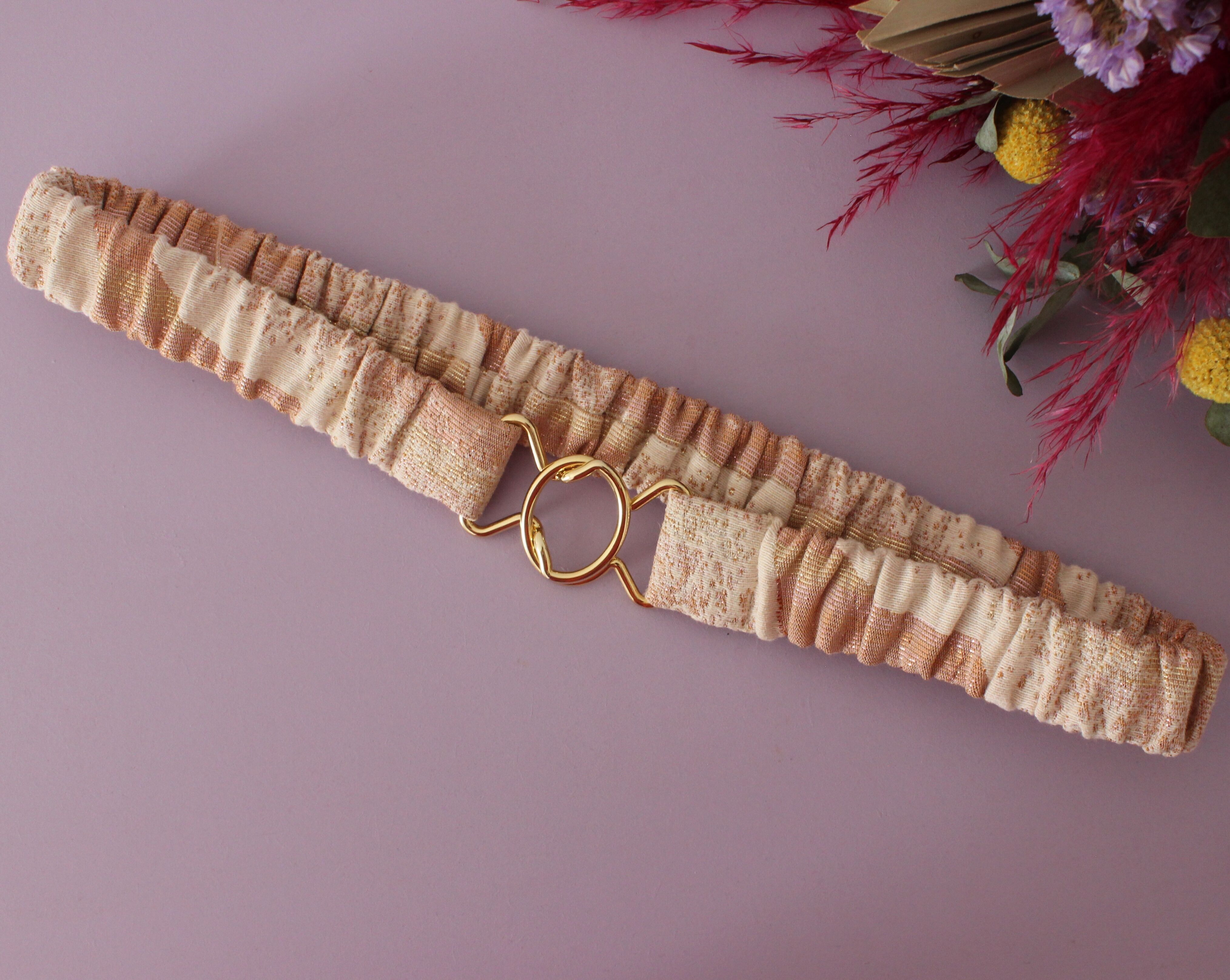 ROSA GLITZER elastischer Gürtel