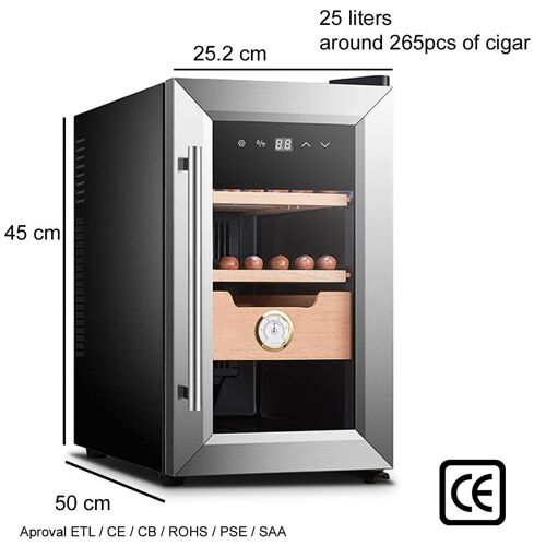 Thermoelectric cooling cigar humidor