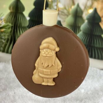 Boule de praliné feuilleté -  moulage de noël - Chocolat de Noel artisanal Chocodic 4