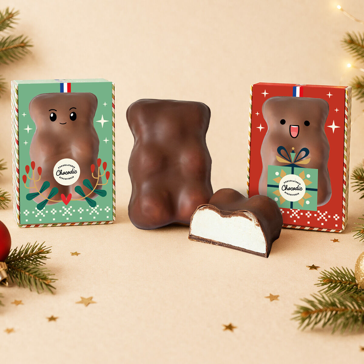 XL CHOCOLATE MARSHMALLOW BEAR | Christmas mold | Chocodic artisanal Christmas chocolate