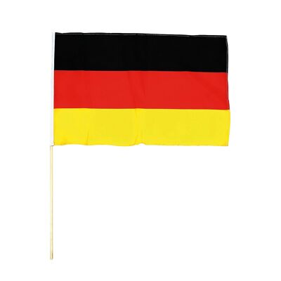 Bandera de Alemania, 90 x 150 cm con palo de madera