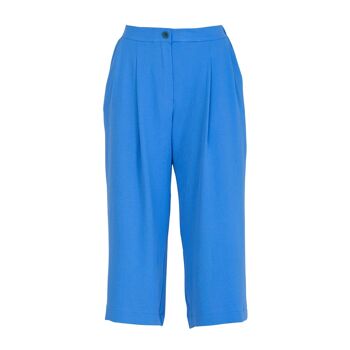 Pantalon large bleu à pinces 6