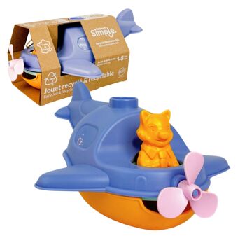 Le Jouet Simple, Hydravions 2-en-1 et Figurine, Jouets Éducatif pour Le Bain & La Plage, Fabriqués en France, 100% Plastique Recyclé et Recyclable, Lavables Lave-vaisselle, Cadeau Enfant Filles et Garçons Dès 1 An, Assortiment 9